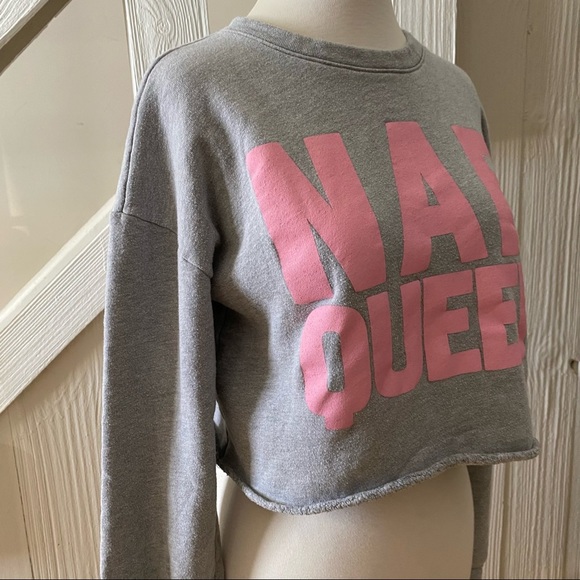 Forever 21 Nap Queen Cropped Sweatshirt Size Small - Picture 9 of 14